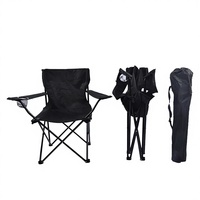 Chaise de camping pliable moderne en tissu Oxford noir de 31,5 pouces, légère, pour le camping en plein air, la randonnée, les voyages, la salle de sport, le travail, la pêche