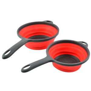 Lot de 2 paniers de lavage pliables en PP+TPR, écologiques, compatibles lave-vaisselle, passoire et égouttoir pliables, rangement de cuisine - Product Image 2