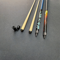Queue de billard en érable canadien en gros, pointe de 12,5 mm, joint en acier inoxydable, 58 pouces, 1/2 pièce, logo personnalisé disponible