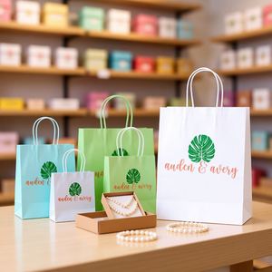 Bolsas de Papel Kraft Premium para Empaquetado de Compras de Lujo, Logotipo Personalizado Directo de Fábrica - Product Image 6