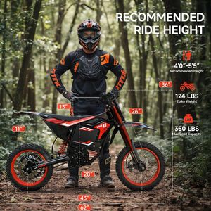 Vélo électrique tout-terrain 17'' 14'' avec pneus larges, batterie lithium intégrée 60V 28.8AH, freins à disque hydrauliques X1 L, moteur puissant 4500W, IPX6, 283 - Product Image 6