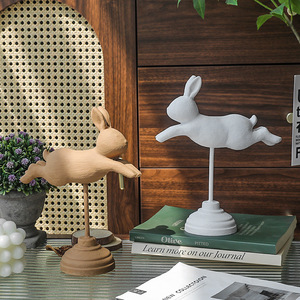 Ornement <span class=keywords><strong>Lapin</strong></span> Volant Minimaliste Moderne de Style Nordique pour Décoration de Meuble à <span class=keywords><strong>Vin</strong></span>, Meuble TV, Entrée, Cadeau de Déménagement - Product Image 1