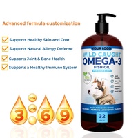 Huile de saumon sauvage d'Alaska pure pour chiens et chats - Oméga 3, soutien de la peau et du pelage, saveur naturelle, absorption rapide, complément liquide sûr 2