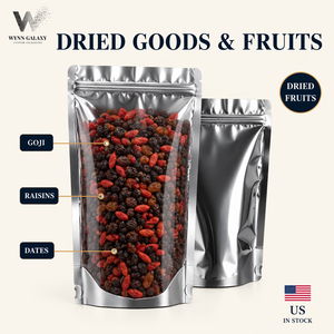 Premium Quality Stand Up Pouch 15x22+4cm <b>Clear</b> Window Aluminum Foil Back Zipper Resealable Coffee Tea Nut Snack US Stock OEM - Product Image 2
