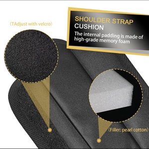 Almohadilla Desmontable Antideslizante, Impermeable y Resistente a Impactos para Correa de Hombro, con Relleno de Algodón Perla, para Mochila, Cinturón de Seguridad de Auto, Correa de Guitarra - Product Image 3