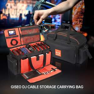Cable File <b>Bag</b> With Detachable <b>Dividers</b> Dj Gig <b>Bag</b> Cord Organizer Case Laptop Dj Gear Sound Instrument Music Equipment - Product Image 4