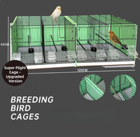 Cage à oiseaux d'élevage spacieuse en fil métallique avec plateau amovible et facile à nettoyer, pour petits oiseaux chanteurs, pour l'exportation, en stock