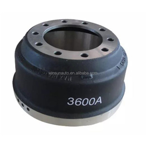 Tambor de freno de camión de vehículo comercial OEM 3600A 3600AX tambor de freno de camión resistente para GUNITE - Product Image 3