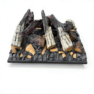 Cheminée décorative moderne en polyrésine artificielle faite à la main, avec support et LED 3D, style bûches de <span class=keywords><strong>bois</strong></span> - Product Image 6