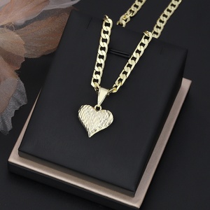 JXX Collar con Colgante de Corazón Chapado en Oro de 14K para Mujer, Joyería de Latón al por Mayor para Niños - Product Image 3