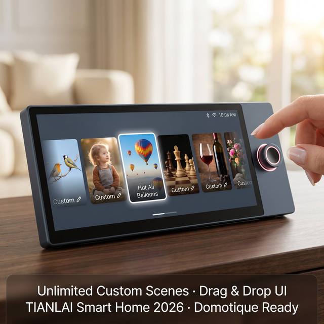 TIANLAI 6 Inch AI Smart Home Control Panel Android 13 Matter Zigbee Hub for Villa Wellness Home Decor Smart Upgrade 2026
