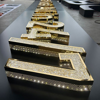 Lettres en relief 3D LED personnalisées, étanches, pour enseignes extérieures, éclairées à l'avant et à l'arrière, pour atelier de carrosserie automobile