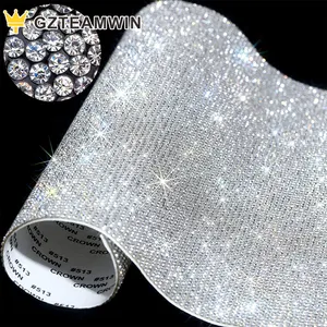 Crystals Supplier Bling Sticker Self Adhesive Glitter Crystal Decor Gem Flatback Rhinestones