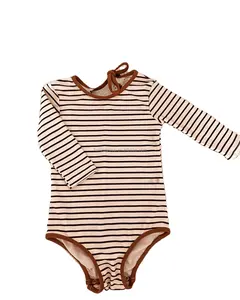 Unisex full piece swimsuit recycled materials little girl lux exterior textured eco-crinkle nylon Swimwear Manufacturer