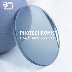 Lunettes photochromiques 1.56 photo gris simple vision bleu coupe protection UV résine extérieur changement de couleur verres de lunettes - Product Image 3