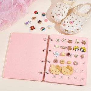 Wholesale <strong>Cheap</strong> Shoe <strong>Charms</strong> Organizer Portable Shoe <strong>Charms</strong> Collection Book with 150 Holes - Product Image 2