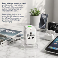 Adaptor Perjalanan Universal Internasional Serbaguna untuk Seluruh Dunia, Pengisi Daya Dinding, Adaptor Colokan Daya USA EU UK AUS untuk Ponsel Laptop
