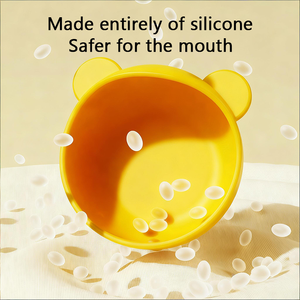 Platos de Silicona para Niños al por Mayor, Diseño de Oso OEM/ODM, Aptos para Alimentos y Resistentes a Caídas con Base de Succión, Plato de Destete para Bebés - Product Image 5