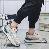 2026 Espadrilles de sport épaisses à lacets, respirantes et légères, avec empeigne en cuir véritable, semelle souple, logo personnalisé, tendance mode, chaussures de course