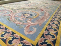 Tapis et carpettes personnalisés en usine tapis en laine touffeté à la main de grande taille tapis floral de luxe avec sculpture à la main