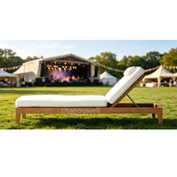 Conjunto de Muebles de Jardín de Madera de Teca de Estilo Minimalista, Precio Económico, para Disfrutar al Aire Libre, con Silla de Esquina para Ver la Ciudad