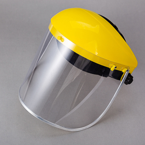 Careta Facial Completa de PC Transparente con Tapa de ABS Amarilla, Anti-Salpicaduras y Anti-Vaho, para Soldadura y Pulido - Product Image 4