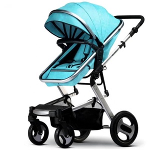 Cochecito de bebé de lujo estándar europeo, cochecito de bebé plegable de paisaje alto para 3 años, tipo de <span class=keywords><strong>coche</strong></span> portátil - Product Image 4