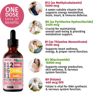 ยาหยอดของเหลว <span class=keywords><strong>B12</strong></span> 5000mcg บีออร์แกนิกสนับสนุนพลังงาน - Product Image 4