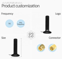 Antena Magnetik 4G 5G Full Band 698-6000MHz Eksternal 6dBi High Gain Omnidirectional 50W untuk Router Nirkabel dan Seluler