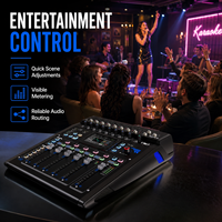 Console de mixage audio numérique TF12 99 DSP avec suppression du bruit et prise en charge sans fil pour DJ en direct, événements, studio et spectacles sur scène