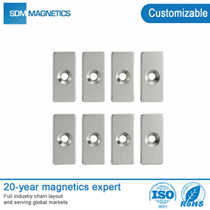Magnete al Neodimio N52 D25mm - Magnete a Blocco Rettangolare in Terre Rare con Foro Svasato per Viti di Montaggio, Blocco Rettangolare Potente - OEM Cina - Product Image 4