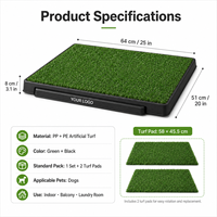 Plateau de propreté pour chien OEM avec tapis en herbe artificielle, tiroir de drainage, réutilisable, anti-fuite, pour l'apprentissage de la propreté des chiots, toilettes d'intérieur pour chiens