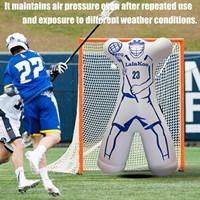 Mannequin gonflable personnalisé de lacrosse pour gardien de but et défenseur, double impression, bloqueur de tir, entraînement de maniabilité