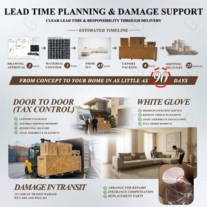 <span class=keywords><strong>โต๊ะ</strong></span>อาหารไม้เนื้อแข็งสุดหรู พร้อมขาทรงกลมคู่ ดีไซน์ไร้รอยต่อ สไตล์ Old Money เหมาะสำหรับเพนท์เฮาส์และบ้านพักตากอากาศขนาดใหญ่ - Product Image 6