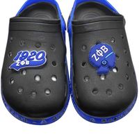 Design personnalisé Lettres Grecques Zeta Phi Beta Sororité PVC Caoutchouc Delta Chaussures Charmes pour Sandales Bracelets Bracelets Party Favors