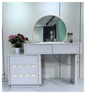 Modern Makeup <b>Vanity</b> <b>Table</b> <b>Mirror</b> Storage Desk for Bedroom Furniture - Product Image 1