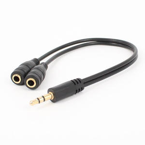 Adaptateur de casque Y en PVC 3,5 mm pour PC, audio AUX et microphone, haut-parleur avec <span class=keywords><strong>1</strong></span> prise <span class=keywords><strong>femelle</strong></span> et <span class=keywords><strong>2</strong></span> prises mâles - Product Image 4