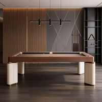 Luxe Moderne Chêne Bois Massif 2-en-1 Multifonctionnel 6ft 7ft 8ft 9ft Table de Billard Tennis Top Snooker Tables de Billard à Vendre
