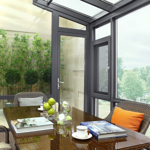 Varietà di profili decorativi in alluminio nuovo design finestre a battente in vetro temperato a pannello singolo <span class=keywords><strong>finestra</strong></span> in vetro a doppio vetro - Product Image 4
