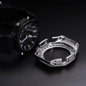 Cubierta de Bisel para Reloj <span class=keywords><strong>GA2100</strong></span>, Estilo Hip Hop de Lujo, Personalizada y Modificada con Cristales - Product Image 5
