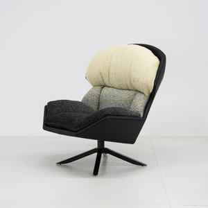 Fauteuil de salon de style rétro de luxe Source Factory avec base fixe et dossier rembourré en duvet pour la maison, l'hôtel, le bureau, le salon - Product Image 1