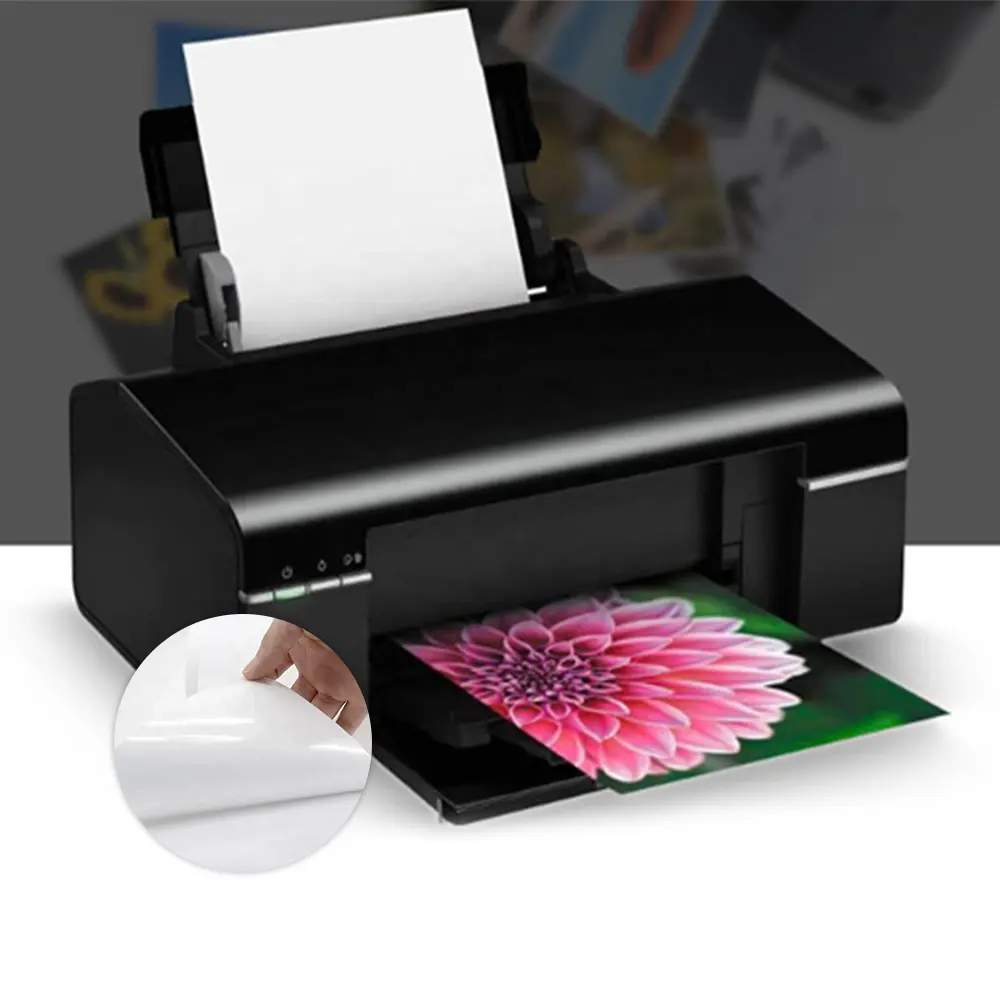 Papel fotográfico de alto brillo A4, hojas de papel fotográfico para impresión por inyección de tinta, rollos de papel fotográfico autoadhesivo para impresión por inyección de tinta
