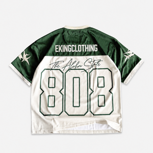 Wholesale Custom Oversized <strong>Mesh</strong> Jersey Football Retro Streetwear <strong>Crop</strong> <strong>Top</strong> with Sublimation Printing Football Jersey - Product Image 4