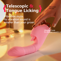Großhandel 2-in-1 Vibratoren für Frauen Stoßender Vibrator Silikon Klitoris-Leckvibrator Sexspielzeug für Frauen