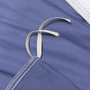 Ensemble de housse de <span class=keywords><strong>couette</strong></span> 4 pièces 100% coton avec fermeture à glissière, comprend une housse de <span class=keywords><strong>couette</strong></span>, un drap-housse et 2 taies d'oreiller pour toutes les saisons. - Product Image 6
