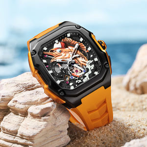 Reloj de pulsera de cuarzo para hombre, de alta gama, con correa de silicona, resistente al agua, luminoso, con calendario y cronógrafo, para dropshipping. - Product Image 2