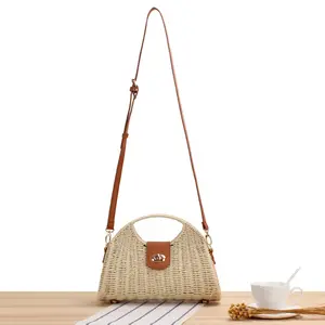Senior texture popular design straw bag women trend fashion preparation crossbody bags for beach