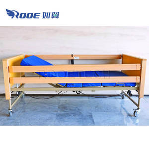 BAE509 سرير خشبي للعناية الكهربائية للمستشفيات والمنزل مع عمود رفع للمرضى - Product Image 5