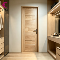 Kit de portes de chambre en bois massif chêne blanc pré-montées, finition moderne personnalisée pour maison et appartement