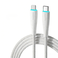Câble de charge rapide en nylon MODORWY USB C vers C avec lumière LED, puce intelligente, cordon de chargeur de téléphone pour iPhone Android